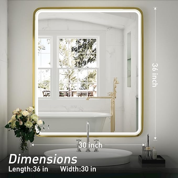 30x36 Inch LED Bathroom Mirror