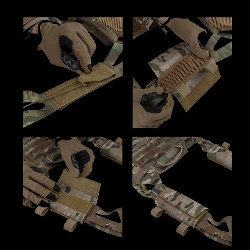 Plate Carrier Shoulder Pads, 2 Pack Tactical Vest Shoulder Pads Strap Cushion Vest Accessories Shoulder Pads Soft Mesh Pads for FCPC JPC Vests Sling Bags (Black Camo)