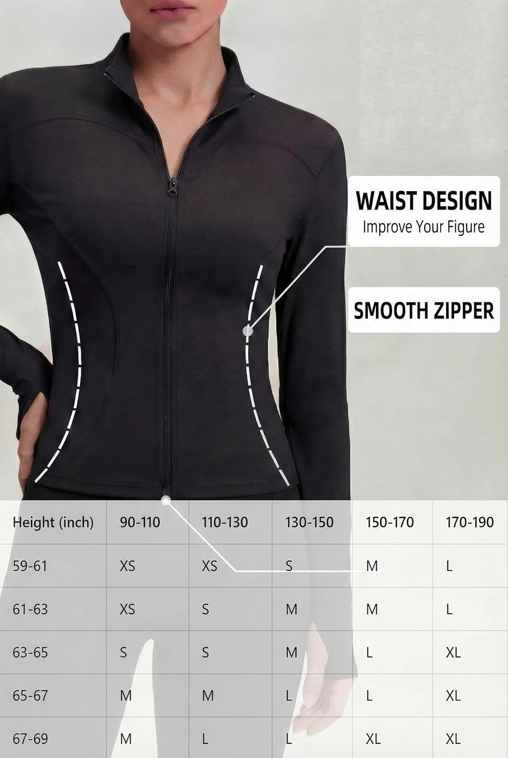 Shyyween Women's Slim Fit Cropped Workout Jacket - Zip-Up Athletic Tops with Thumb Holes | 3 Pack