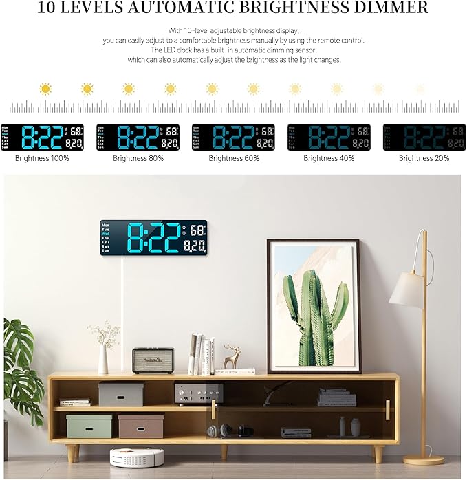 Digital Clock, Digital Wall Clock