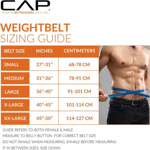 CAP Barbell Premium Nylon Weightlifting Belt - Durable Support for Weight Training | Multiple Sizes Available