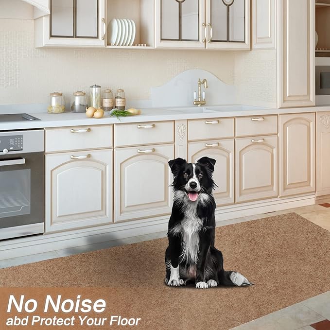 2' x 5' Runner Rugs with Rubber Backing, Indoor Outdoor Utility Carpet Runner Rugs, Sand, Can Be Used as Aisle for The RV and Boat, Laundry Room and Balcony