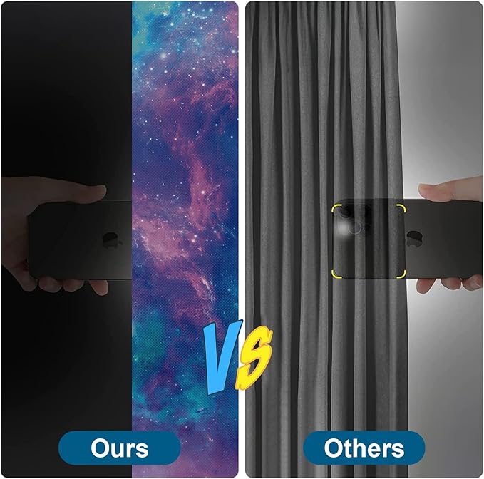 100% Blackout Curtains for Bedroom, Portable DIY Window Blinds, No Drill Window