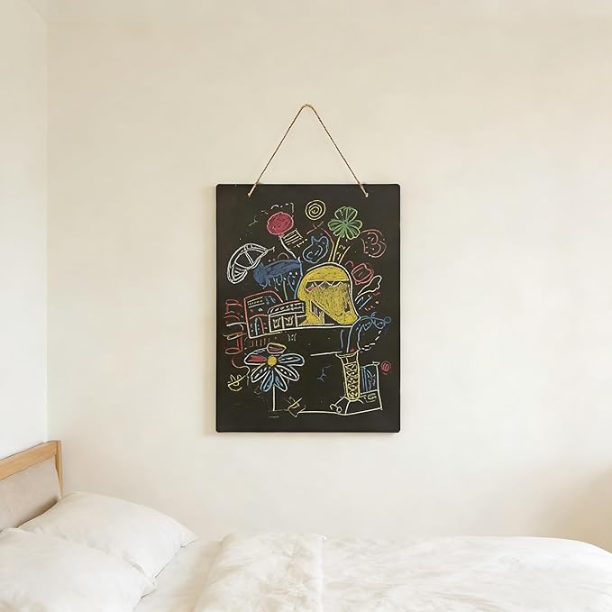 Hanging Chalkboard 12x16 Inch Double-Sided Chalkboard Sign Decorative