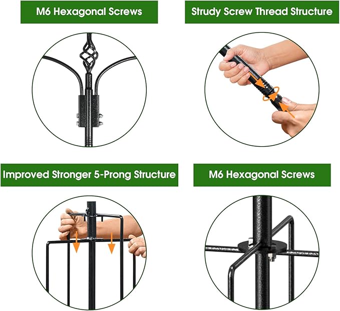83 Inch Bird Feeder Pole Shepherd Hooks for Bird Feeders,Bird Feeding Station Kit with 5 Prongs Base Hummingbird Feeder Stand Hook for Outside