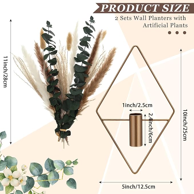 Jexine 4 Pcs Hanging Planters
