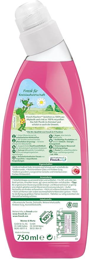 Frosch Raspberry Vinegar Toilet Cleaner 0.75L