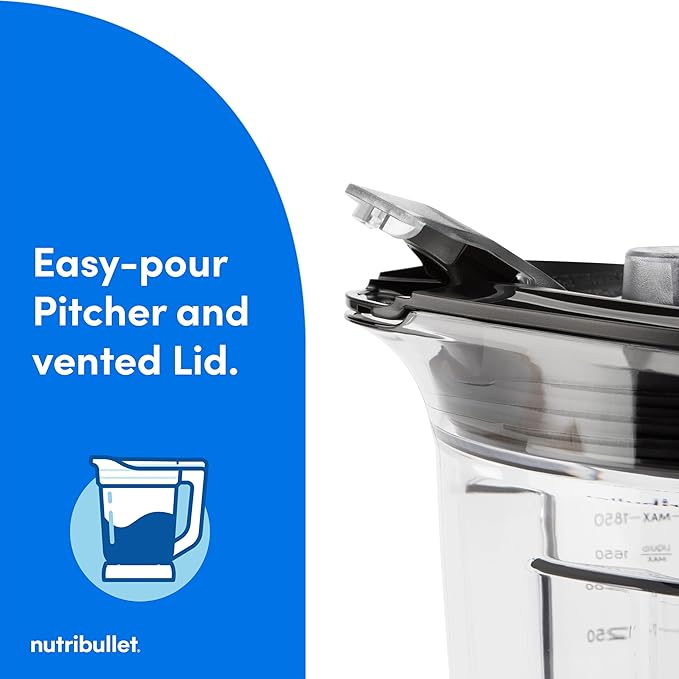 nutribullet SmartSense 5-speed, full-size blender, 1400 Watt- Matte White