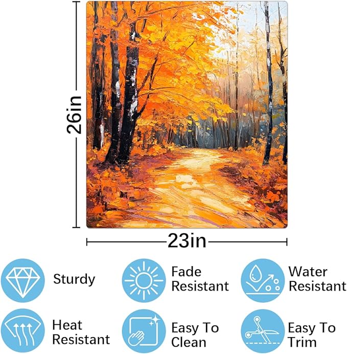 Autumn Forest Painting Dishwasher Magnet Cover for The Front Magnetic Dishwasher Door Covers Dish Washer Sticker Wrap Home Decorative Appliances Panel Decal Kitchen Decor 23" x 26" (Magnetic)