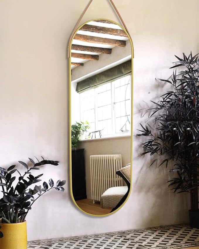 OGCAU 48'' x 16'' Full Length Mirror Wall-Mounted, Full Body Hanging Mirror