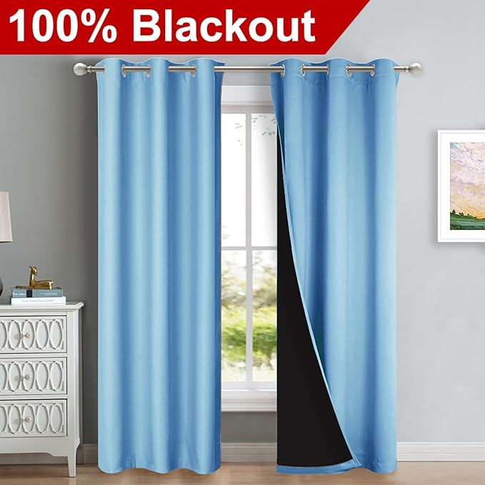 NICETOWN Full Shade Curtain Panels, Pair of Thermal Insulated & Energy