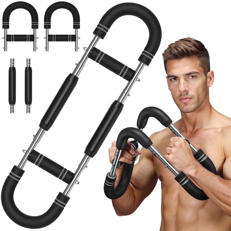 Vafada Twister Arm Trainer,40-120lbs Adjustable Chest Workout Equipment,Arm Chest Trainer for Men,Shoulder Muscle Training Portable Spring Resistance Detachable Home Fitness