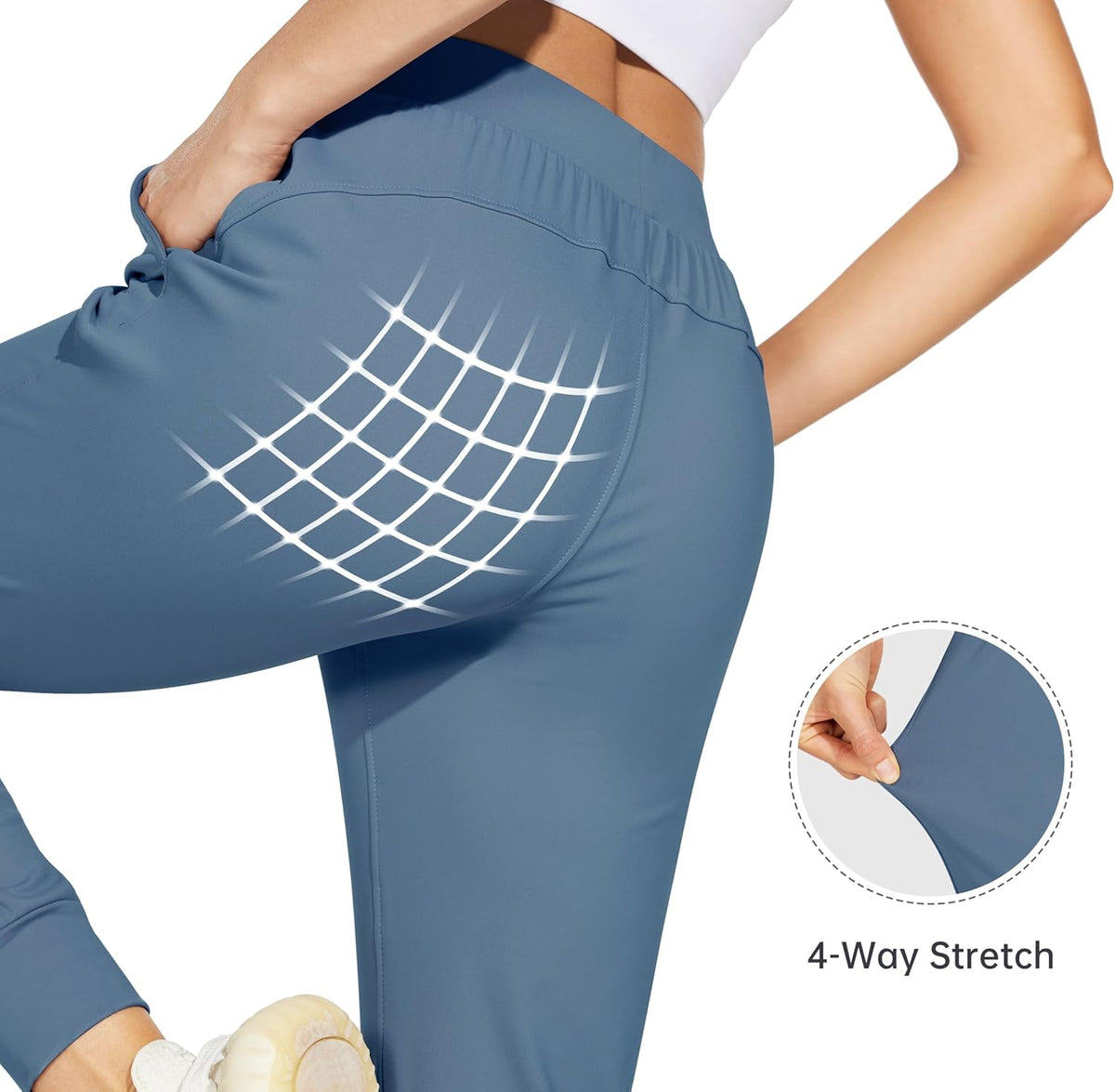 Willit Women's Joggers - Lightweight Athletic Sweatpants with Pockets | Casual Tapered Fit