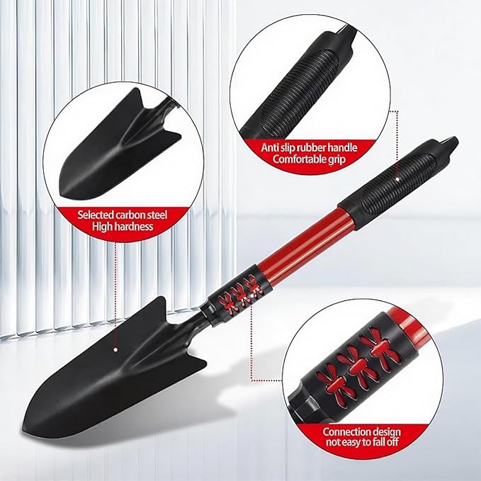 Gutter Cleaning Tools from The Ground, 67in Telescopic Steel Gutter Cleaner with Rake Shovel & 360掳 Rotate Connector for Leaves