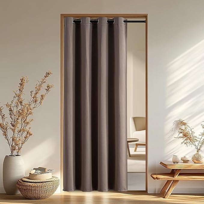 IGEMAEVE Blackout Doorway Curtains 96 Inch Length, Closet Curtain