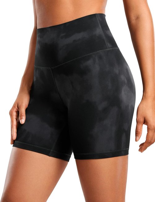 CRZ YOGA ButterLuxe Biker Shorts - High Waisted Spandex for Women's Workout | 6-Inch Length