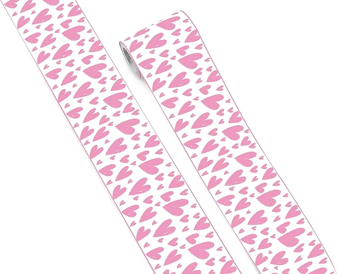 FLFK Pink Heart Wallpaper Border