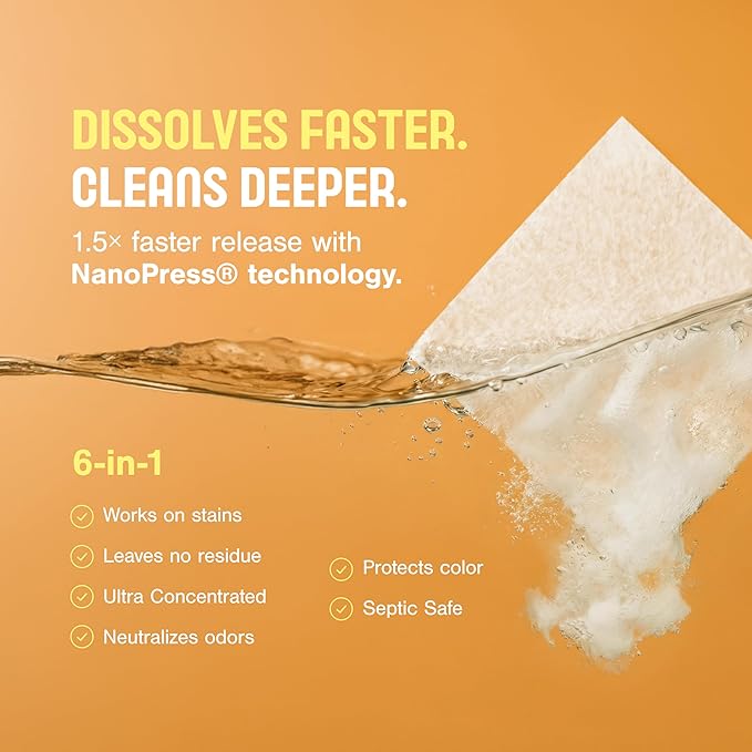 Proofed! Laundry Detergent Sheets, 32 Count, Fragrance-Free, The Only 100% Plastic-Free Sheet, No PVA or PVOH, Hypoallergenic, Bio-Based Ingredients, Made in USA, 1 Box