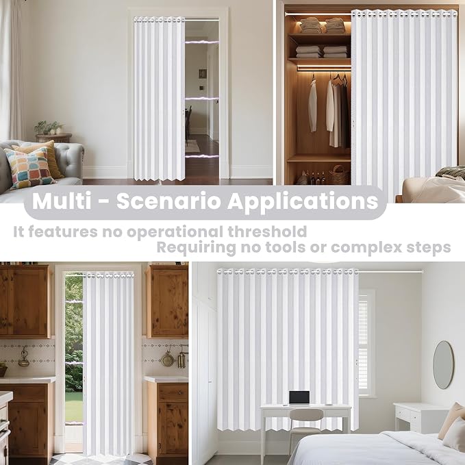 AJAZZ Blackout Accordion Doors Curtain