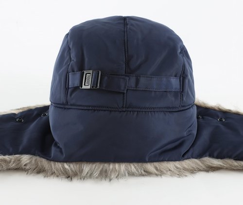 Home Prefer Mens Faux Fur Trooper Trapper Hat with Face Mask Waterproof Cold Weather Winter Hat Fishing Hunting Trapper Hat for Men Women Navy Blue