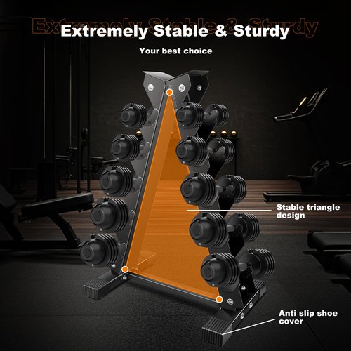 Dumbbell Rack Stand Only, Weight Rack for Dumbbells Compact A-Frame Home Gym Space Saver(Compact)