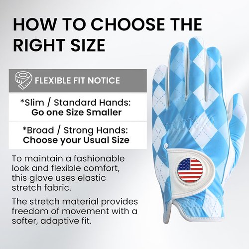 FINGER TEN Golf Gloves for Men - Stylish Patterns & Breathable Design | Comfortable All-Weather Grip, Sizes S-XL