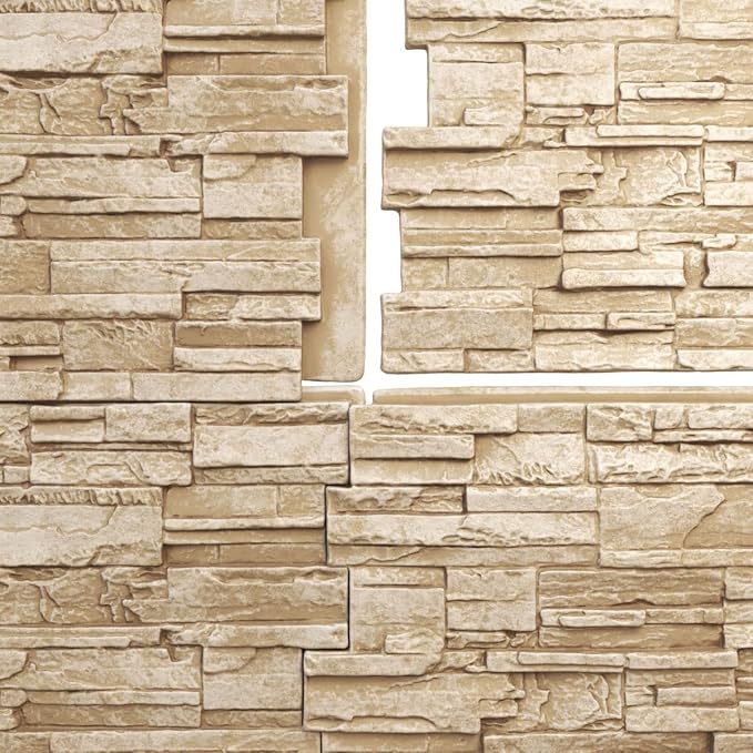 Ekena Millwork 48 5/8"W x 24 3/4"H x 1 1/4"D Cascade Stacked Stone, StoneWall