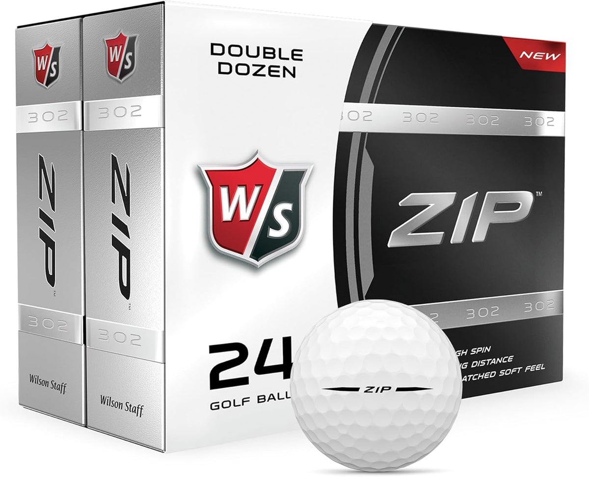 WILSON Staff Golf Balls - Premium Performance Zip Design | Pack of 24 for Ultimate Play