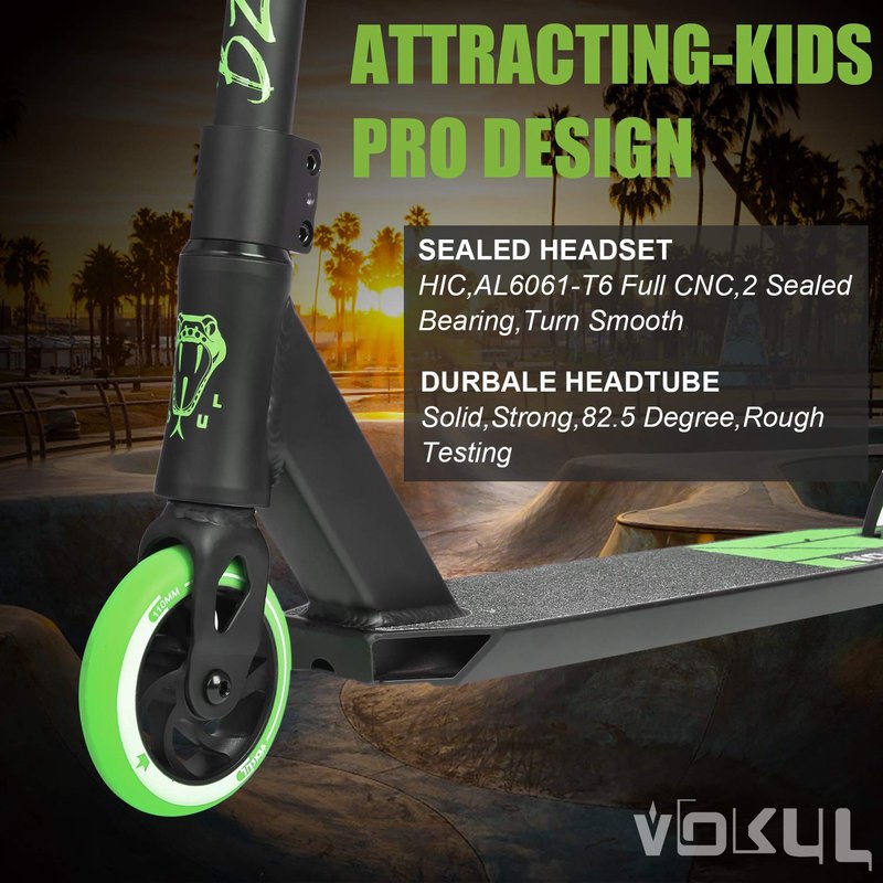VOKUL K1 Pro Scooters - Stunt Scooter | Trick Scooter - Intermediate and Beginner Freestyle Scooter for Kids 8 Years and UP,Teens and Adults -Quality Kick Pro Scooter for Boys and Girls