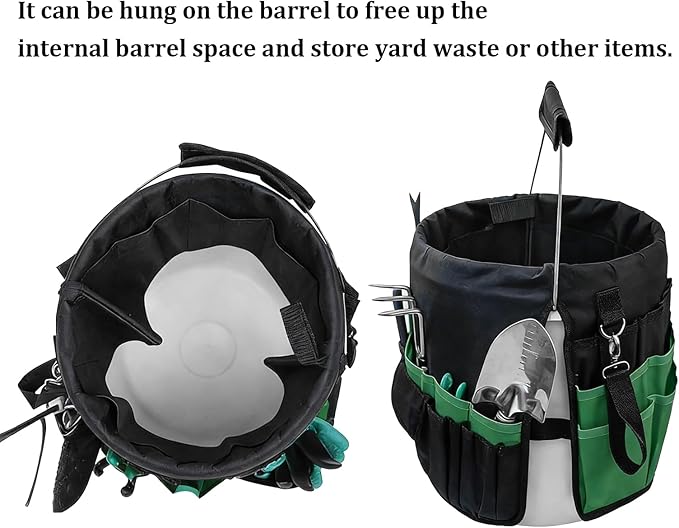 Bucket Tool Bag Organizer with 42 Pockets Multi-functional Garden Tool Bag Organizer 5 Gallon Bucket Tools Kit for Women Men (Tools are not included)