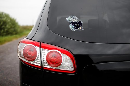 Kansas Jayhawks Reflective Decal - Premium 3D All-Weather Sticker for Car, Laptop & More