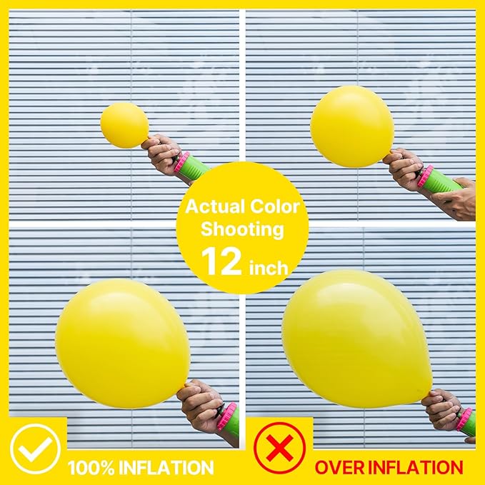 PartyWoo Yellow Balloons 101pcs 12 Inch Yellow Latex Helium Balloons for Birthday Baby Shower Graduation Sunflower Anniversary Engagement Bee Hawaiian Beach Lemon Theme Party Decorations Yellow-Y55
