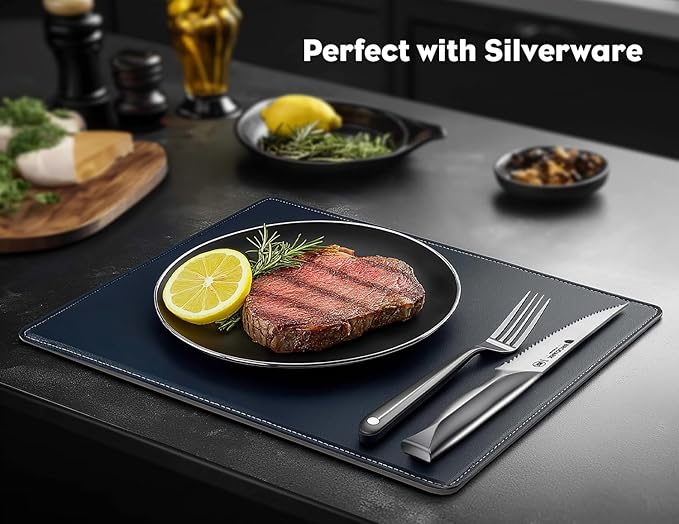 BRODARK Steak Knives Set of 8: 4.5 Inch Serrated Steak Knives - High Carbon Stainless Steel Kitchen Steak Knife Set - Never Need Sharpening - NSF Certified, Shark Series