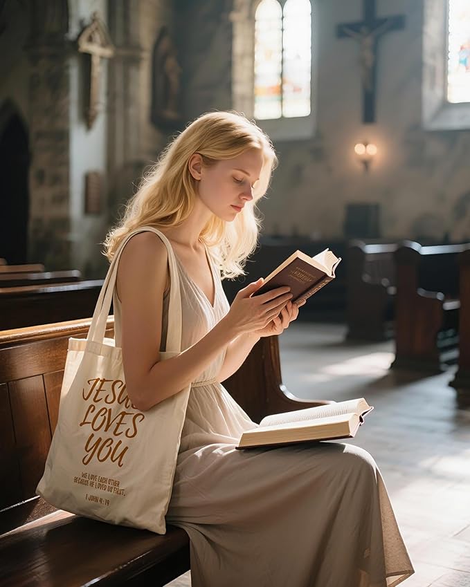 Canvas Tote Bag with Aesthetic Prints, Cute Tote Bag for Women Girls with Wide Strap, Gifts for Cat Book Lovers