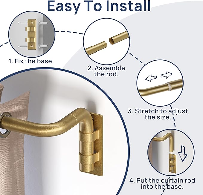 ENJOYBASICS Blackout Curtain rod