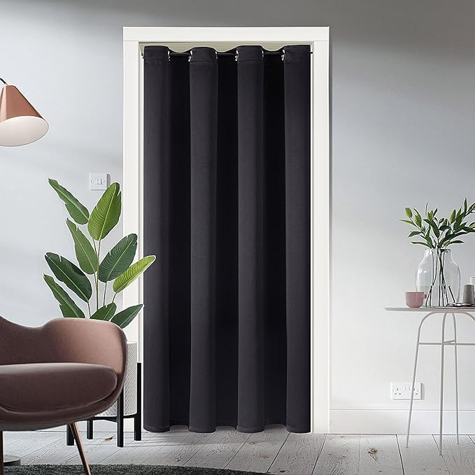 ChrisDowa Blackout Door Curtains