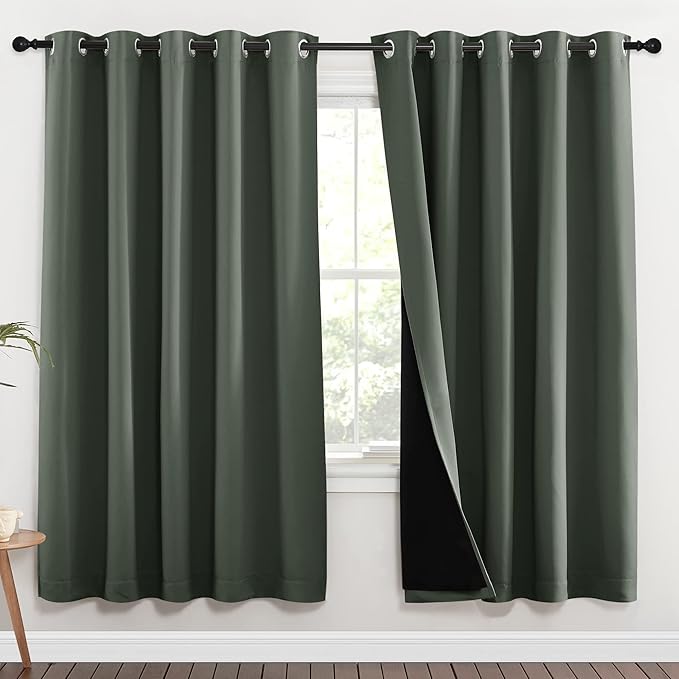 NICETOWN 100% Blackout Window Curtain Panels, Full Light Blocking Drapes