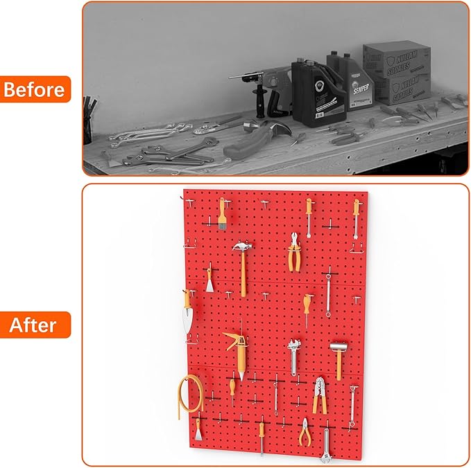 TORACK 3 PCS Metal Pegboard Panels
