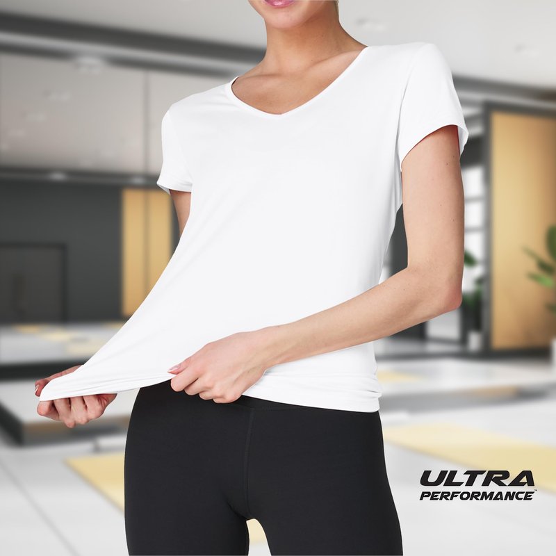 Women's V-Neck Activewear T-Shirts 3 Pack Athletic Womens Short Sleeve Workout Tops Dry Fit Shirt Gym & Yoga Tees for Women Black/Grey/White