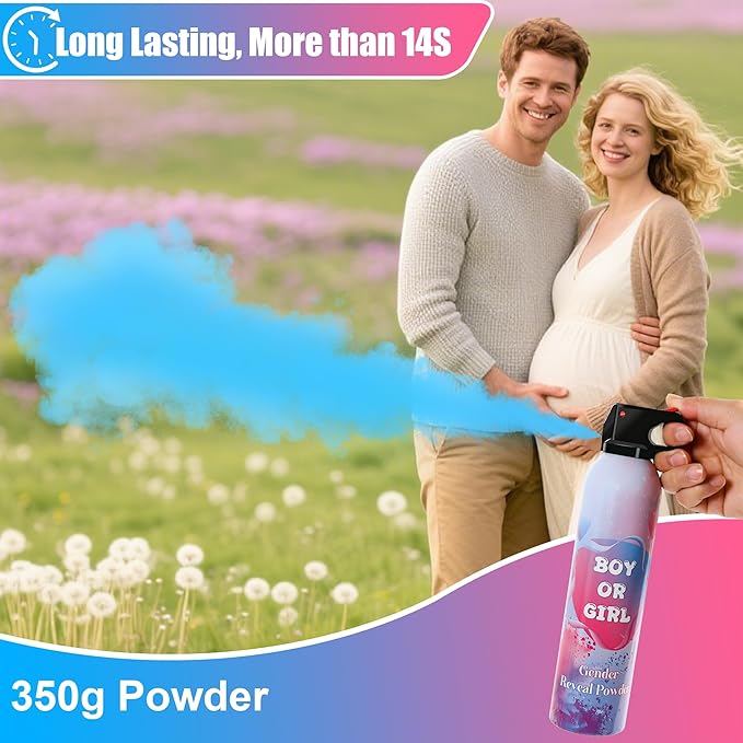 4 Pack Blue Gender Reveal Powder for Baby Boy, Color Powder or Dust for Gender Announcement Idea, Baby Shower Decoration, Supply, Party