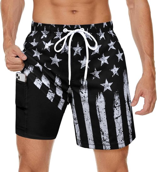 MaciRept Men's Swim Trunks - Quick Dry Board Shorts with Compression Liner | Stylish Beach Swimwear