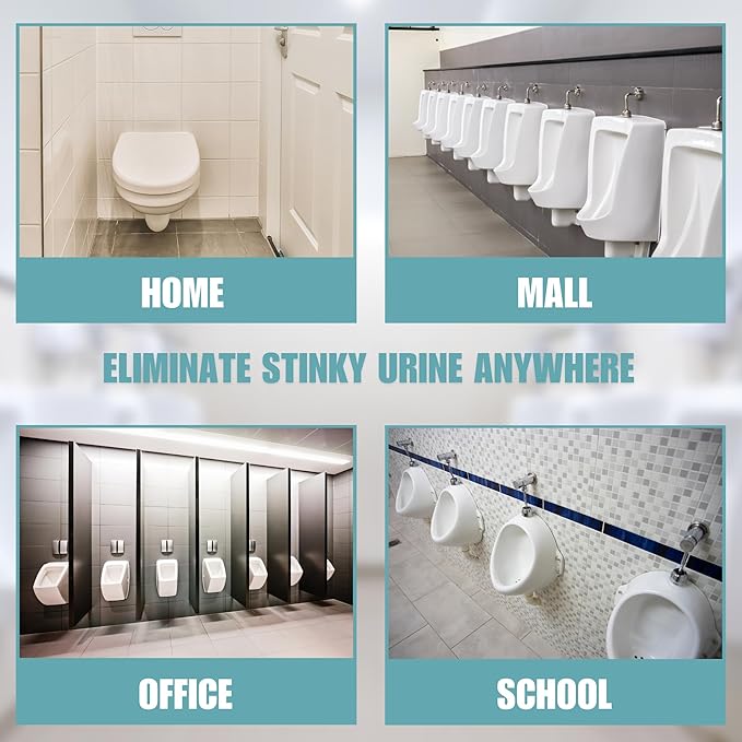 SmellRid Urine Absorbent & Odor-Control Splash Pad for Urinals for Men – Bathroom Mat for Smell Removal, Non-Slip Bathroom Mats, - Urinal Pads - 17.5 x 20.5 Inches – Pack of 6