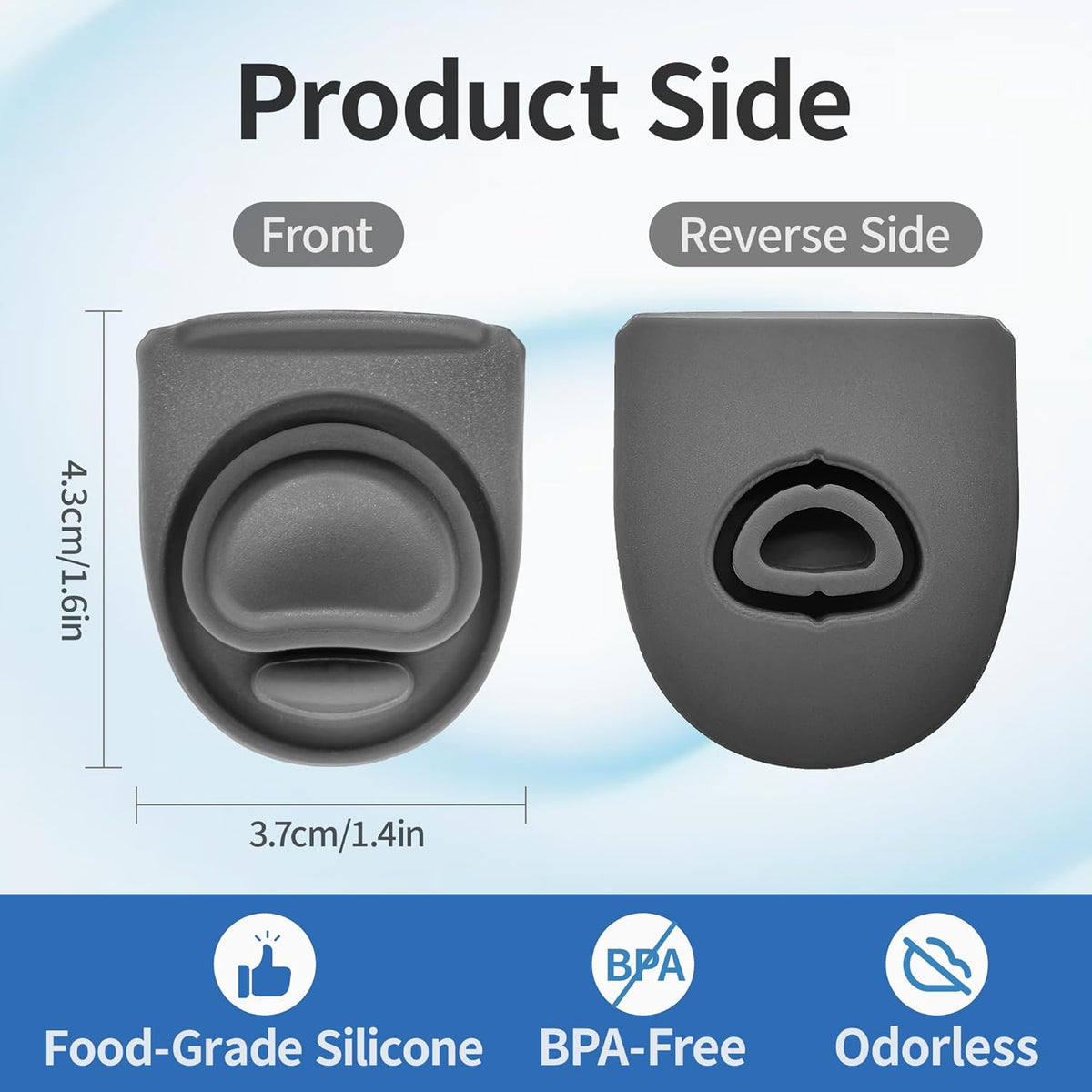 Owala 6 Pack Rubber Seal Replacement Stoppers - Compatible with 16/19/24/32/40 oz Bottles | Gray Silicone Plug Accessories