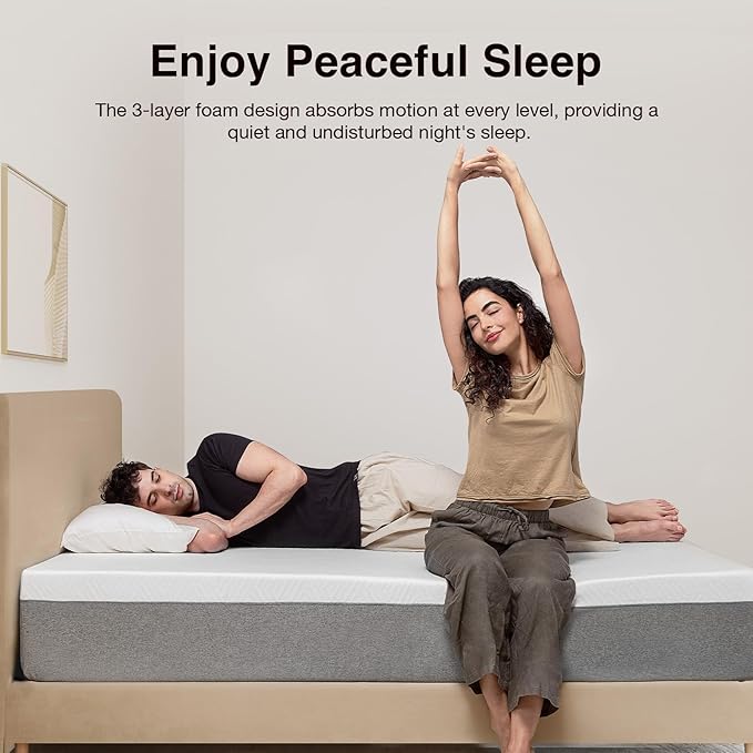 Novilla 10 inch Memory Foam Mattress King, Mattressess King Size in a Box with Gel Foam for Comfortable Sleep & Pain Relief & Body Support, CertiPUR-US Certified