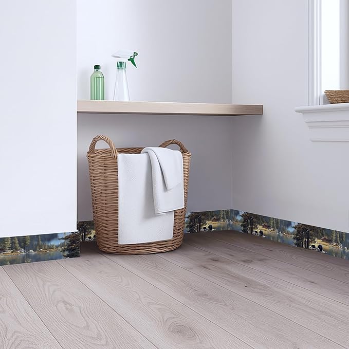 Forest Lake Wallpaper Border 196x4 Inch Peel and Stick Wall Border Self
