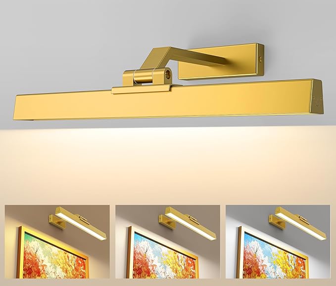 Afyuol Picture Lights Wall Light 16in CCT Gallery Light | Battery Operated