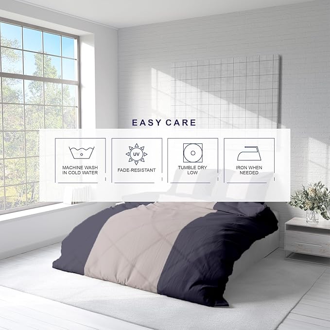 Kotton Culture 3 Pc Queen Size Duvet Cover Set-100% Egyptian Cotton Sateen 600 Thread Count Ultra Soft Premium Durable Comforter Cover Zipper Closure & Corner Ties (Dashing Grey, Queen/Full 90" X 90")