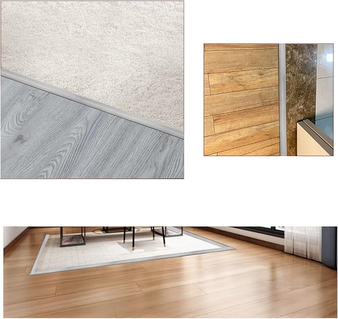 Floor/Door Flat Transition Strip & Self Adhesive Floor Vinyl Floor Edge Trim Laminate Floor Gap Covering Joining Strip