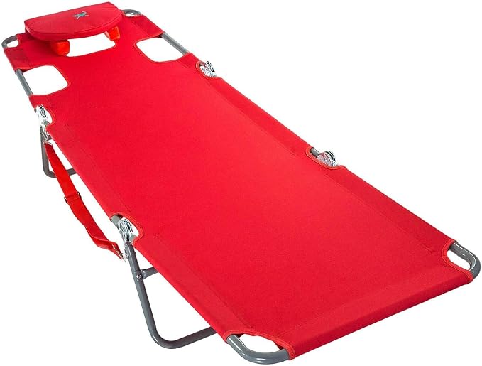 Ostrich Chaise Lounge Folding Portable Sunbathing Poolside Beach Chair (2 Pack)