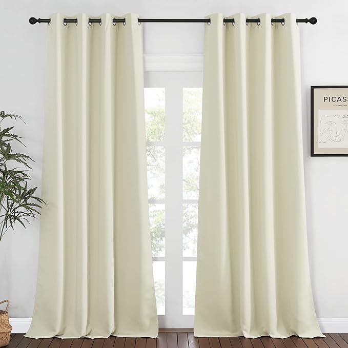 NICETOWN Bedroom Curtain Room Darkening Drapery 102 inches Length